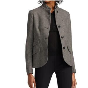 RAG & BONE Slade Blazer Slim Fit Houndstooth Blazer Size 2 Wool Fall